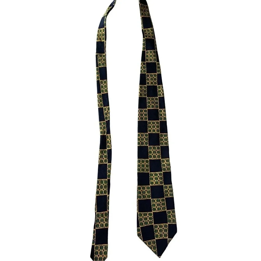 Ermenegildo Zenga blue square graphic tie